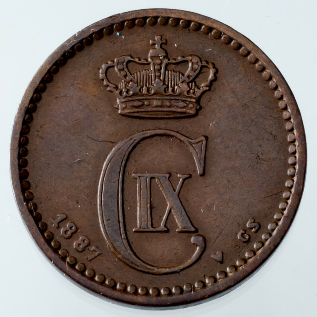1887 Denmark 1 Ore XF Condition KM #792.1