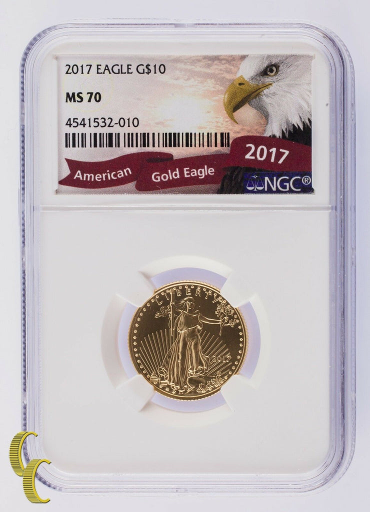 2017 American Gold Eagle 1/4 Ounce Graded by NGC as MS-70