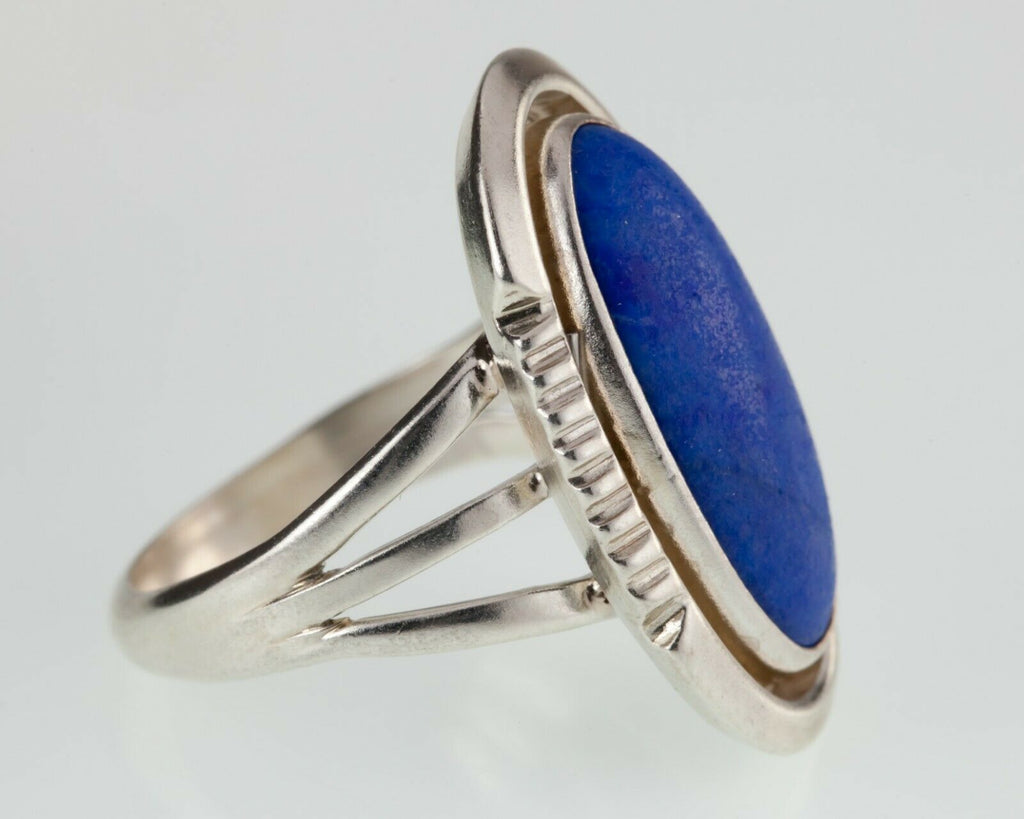 Will Denetdale Sterling Silver Lapis Lazuli Ring Sz 5.75