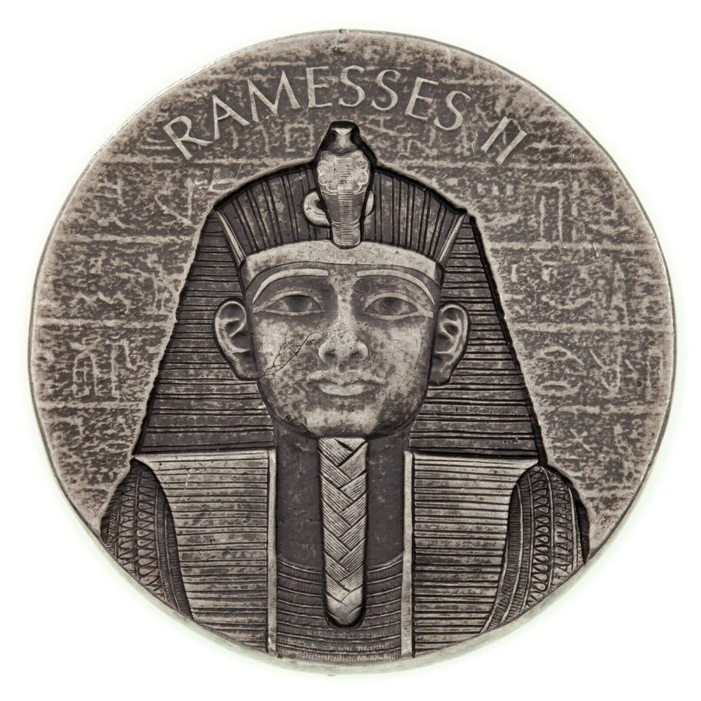 2017 2oz Silver Republic of Chad Egyptian Relic Series Ramesses II Coin
