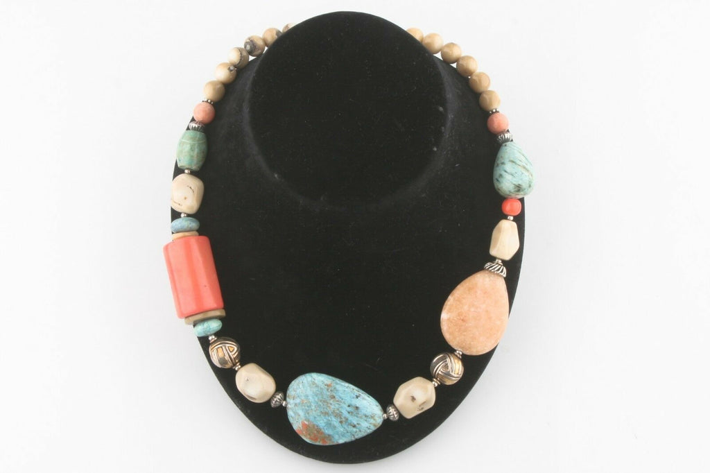 Vintage JRI USA Multi Stone Necklace and Earring Set
