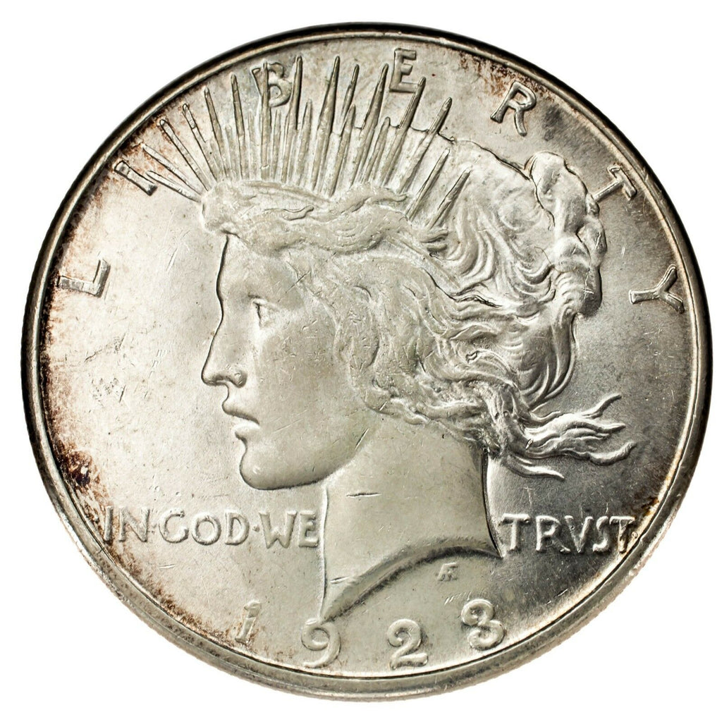 1923-S Silver Peace Dollar $1 (Choice BU Condition) Full Mint Luster!