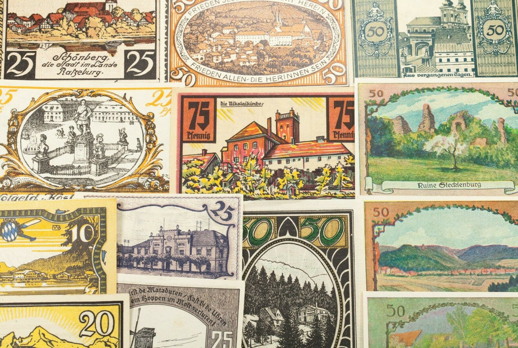 1920-1922 Germany Notgeld (Emergency Money) 25pc - Landmarks & Landscapes