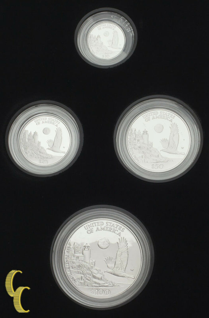 1998-W Platinum American Eagle Proof Four-Coin Set 1.85 oz. w/ Mint Box Case CoA