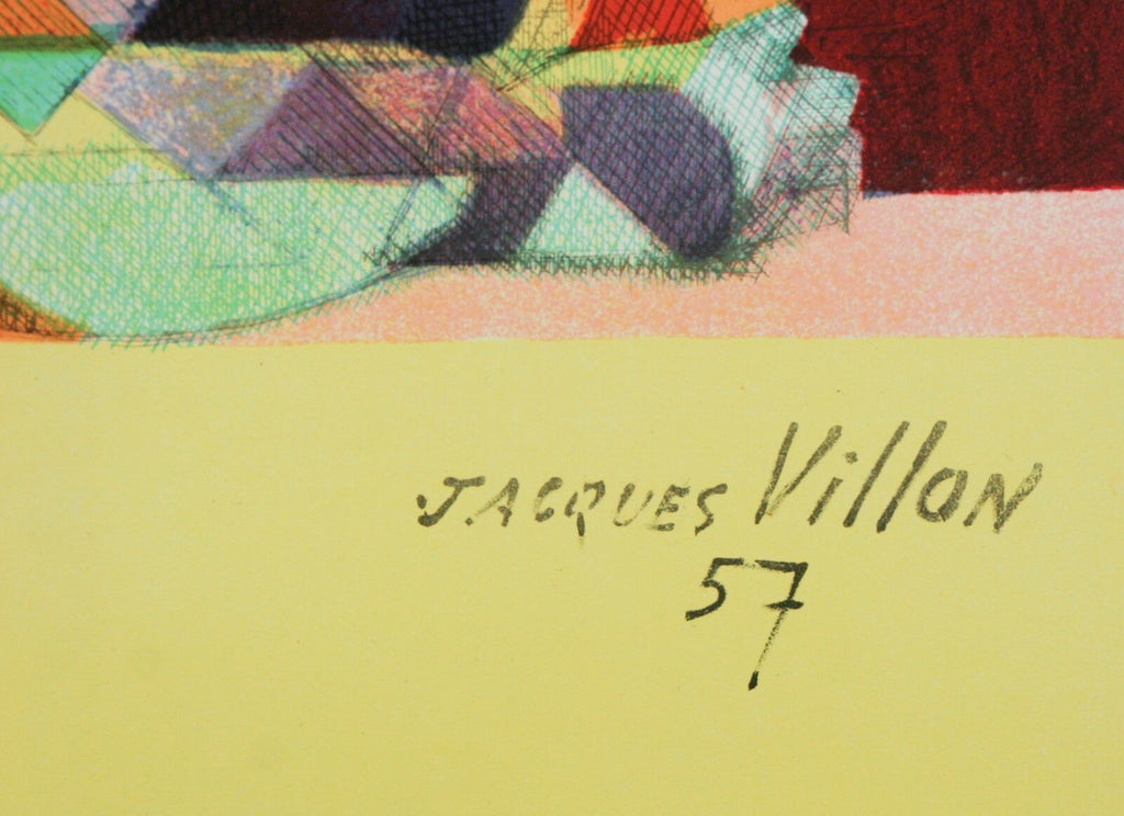 "Acrobat" by Jacques Villon Signed Original Lithograph Poster 1957 29"x19 1/2"