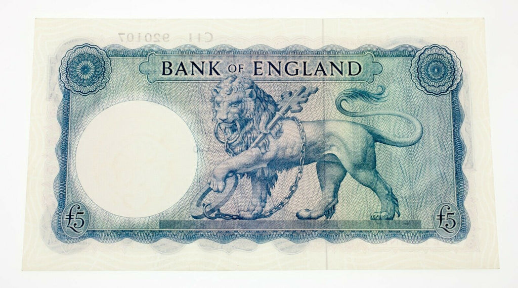 No Date (1957 - 1967) Great Britain 5 Pounds Note AU Pick #371a