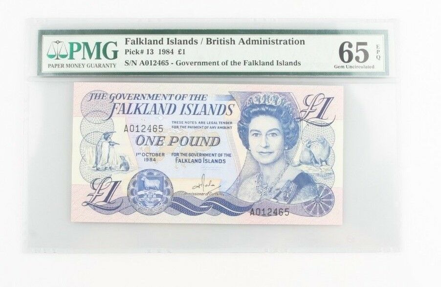 1984 Falkland Islands One Pound Gem UNC-65 EPQ £1 British Administration Pick-13