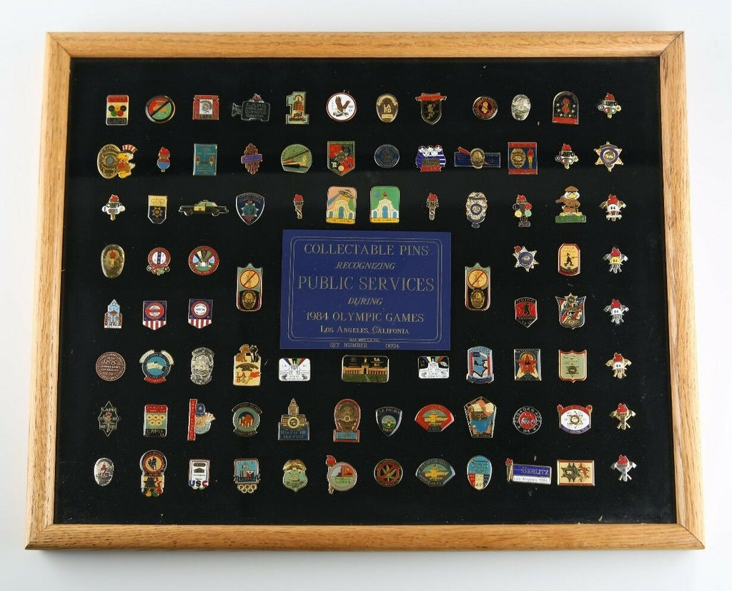 1984 Olympic Pin Set Limited Edition #54 Recognizing Public Services Los Angeles