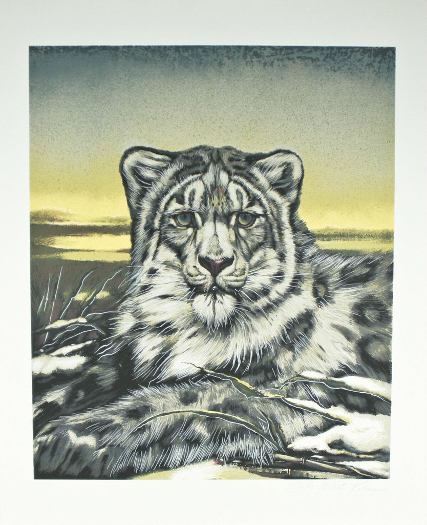 "Chinese Snow Leopard" by Martin G. Katon Signed Trial Proof TP Lithograph 29x24