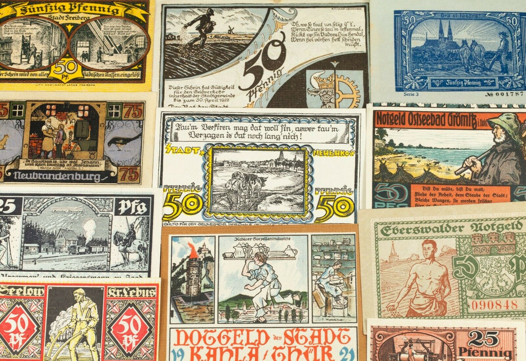 1920's Germany Notgeld Money 25pc Labor & Industry - Forst, Gromitz, Oldenburg