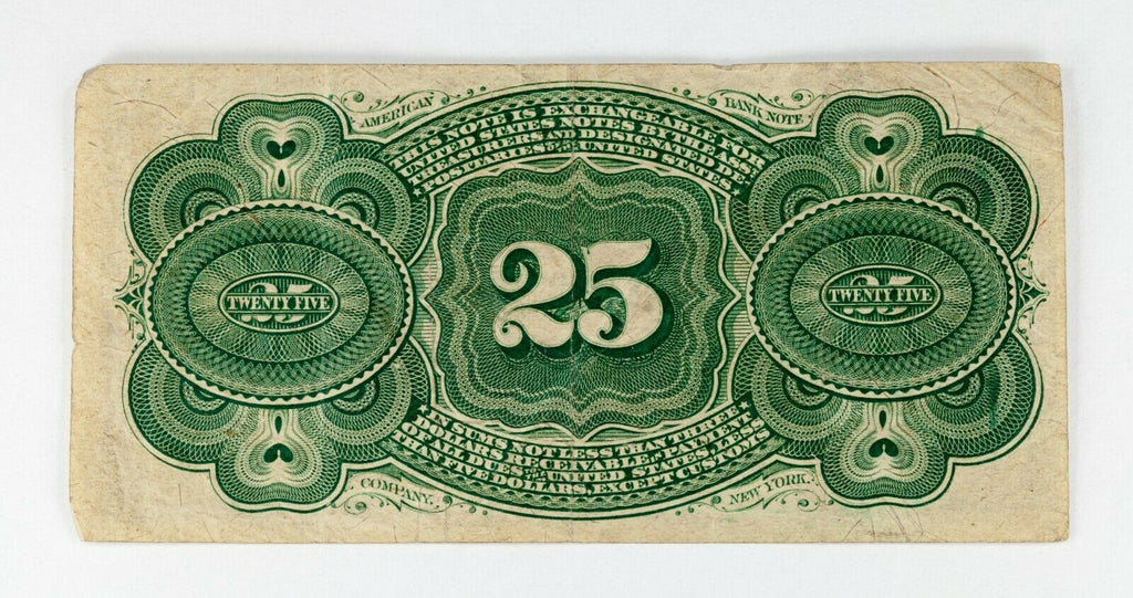 25C Fractional Currency Note Fourth Issue FR 1302 XF+ Condition