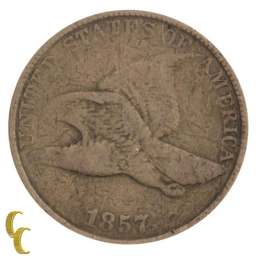 1857 Flying Eagle Cent 1C Penny (Very Good, VG Condition)