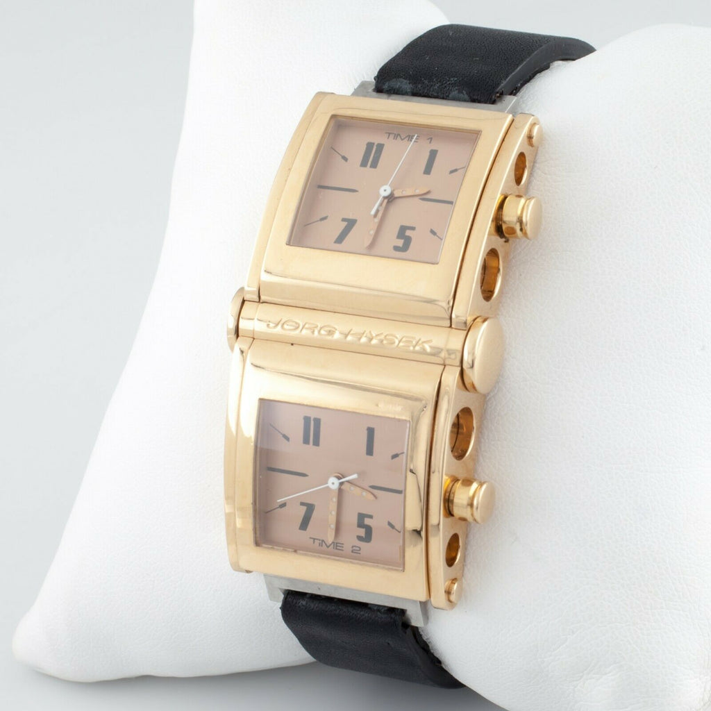 Jorg Hysek 18k Yellow Gold Limited Edition of 200 Dual Time Quartz Watch