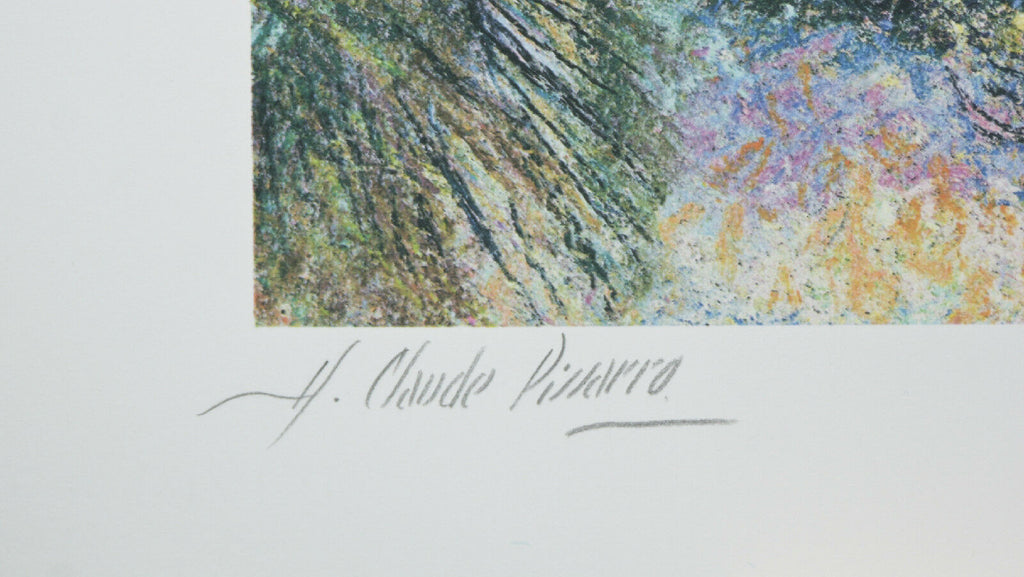 "La Palme du Jardin Catherina a Cannes" By H Claude Pissarro Signed Silkscreen