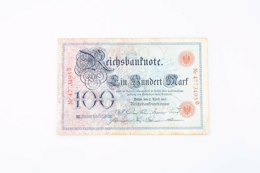 1903 Germany One Hundred Mark Note F Reichsbank Fine 100DM P#22 R#20