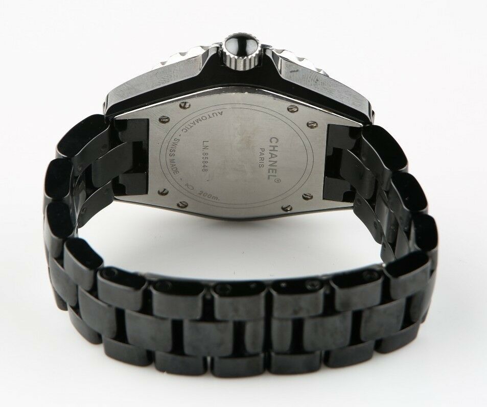 Chanel J12 Diamond Dial Steel Black Ceramic H0685 Automatic Wrist Watch