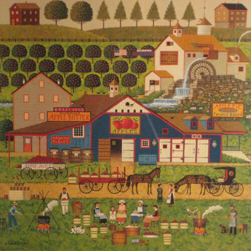 "Apple Butter Makers" by Charles Wysocki, Offset Lithograph on Paper, 130/1000