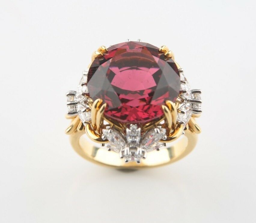 Tiffany & Co Schlumberger Pink Tourmaline and Diamond Flower Ring