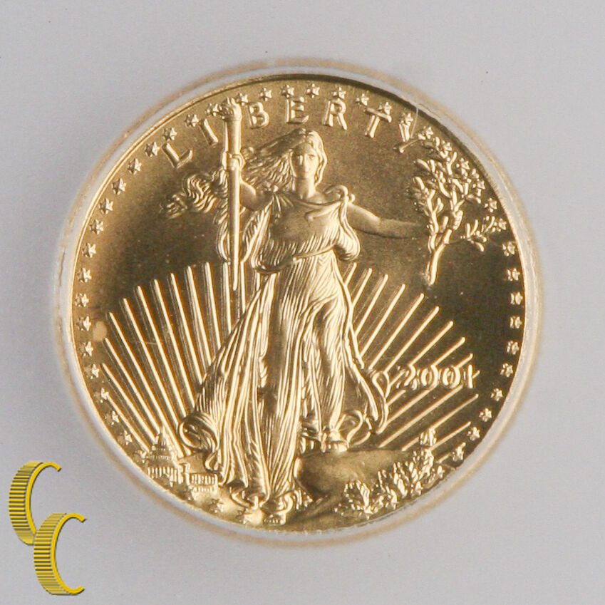 2001 1/10 ounce $5 American Eagle Gold Coin MS-69 Graded by ICG Gold Bullion