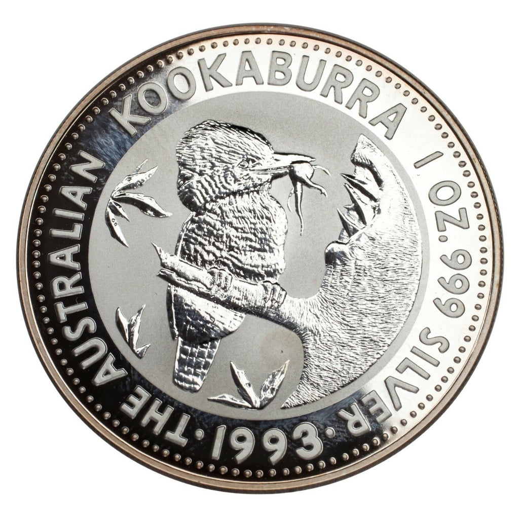 1993 Australia $1 Silver 1oz  Kookaburra (BU Condition) KM# 209