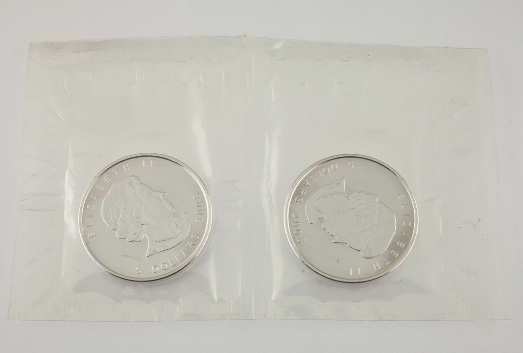 2008 Canada Silver Vancouver Olympics Silver Coin Unc., Set of 2 Coins