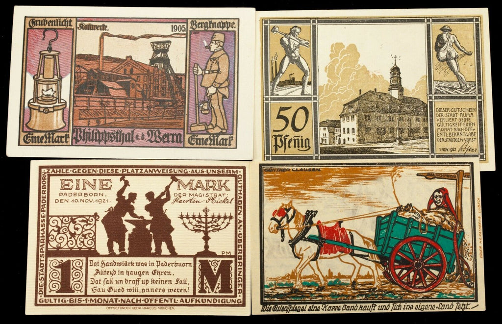 1920's Germany Notgeld Money 25pc Industry - Auma, Philippsthal, Tettnang