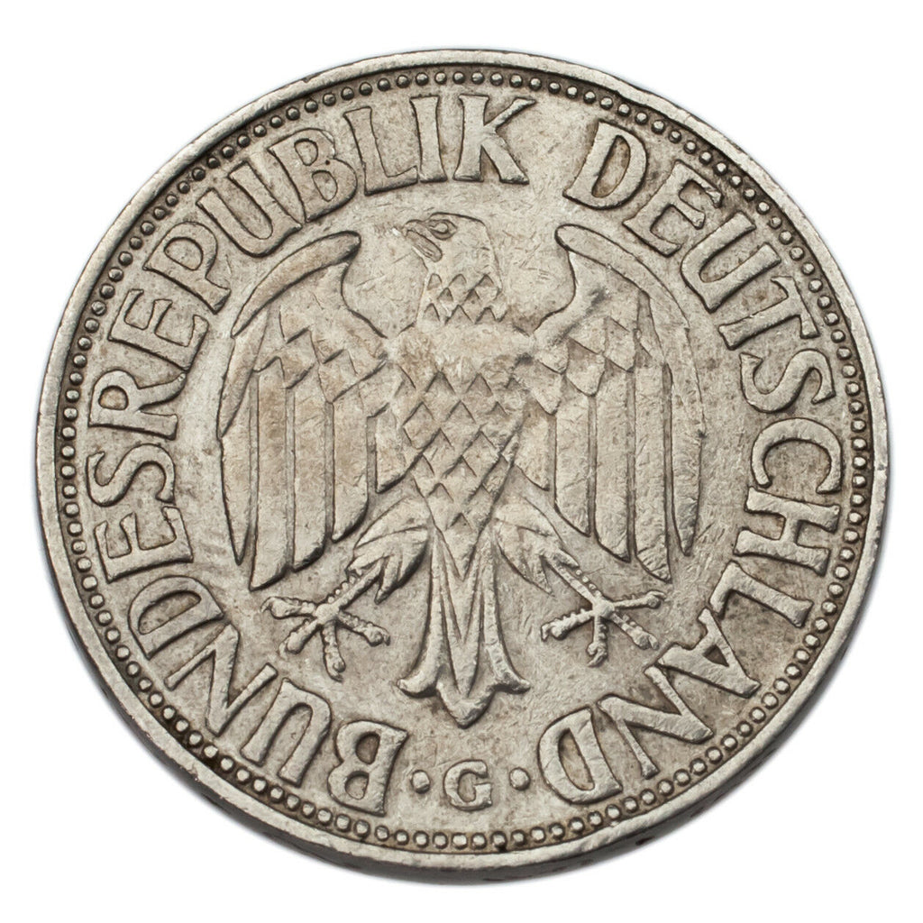 1958-G Germany Federal Republic Mark (About XF Condition) KM# 110