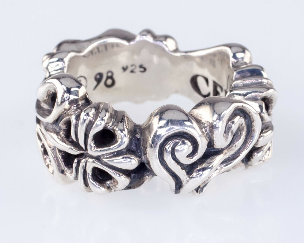 Celtic Arts Sterling Silver Band Claddagh Ring Size 9.5