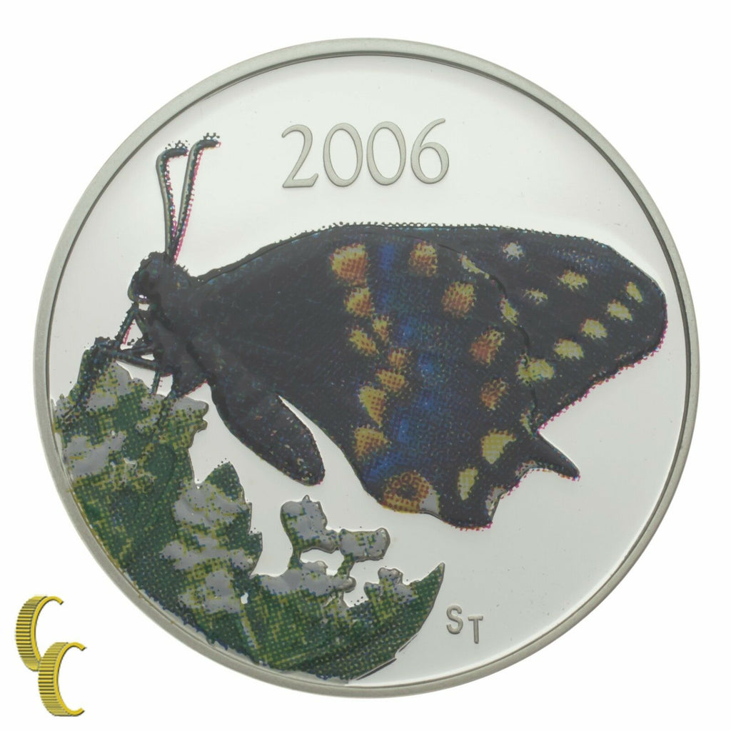 2006 Canadian 50 Cent Silver Proof Coin Short-Tailed Swallowtail w/ Box & CoA