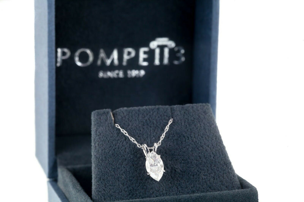 Gorgeous 1/2 Ct Marquise Diamond Pendant by Pompeii3 Includes Box
