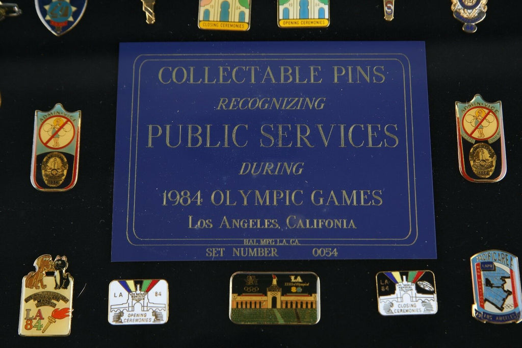 1984 Olympic Pin Set Limited Edition #54 Recognizing Public Services Los Angeles