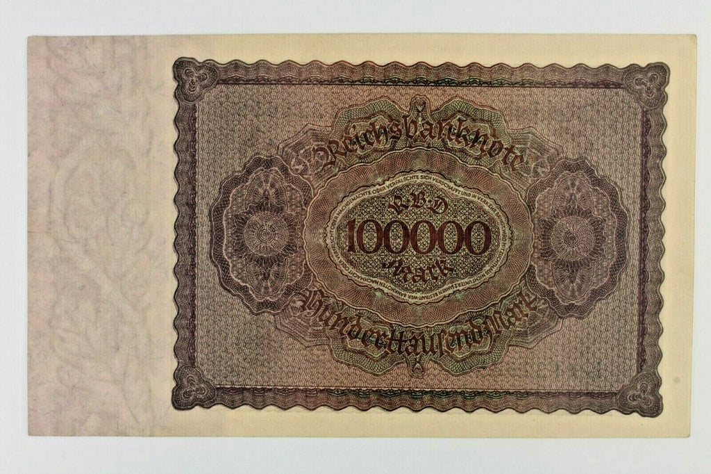 1923 Germany 100,000 Mark Notes / 11 (Eleven) Sequentially Numbered Bills Weimar