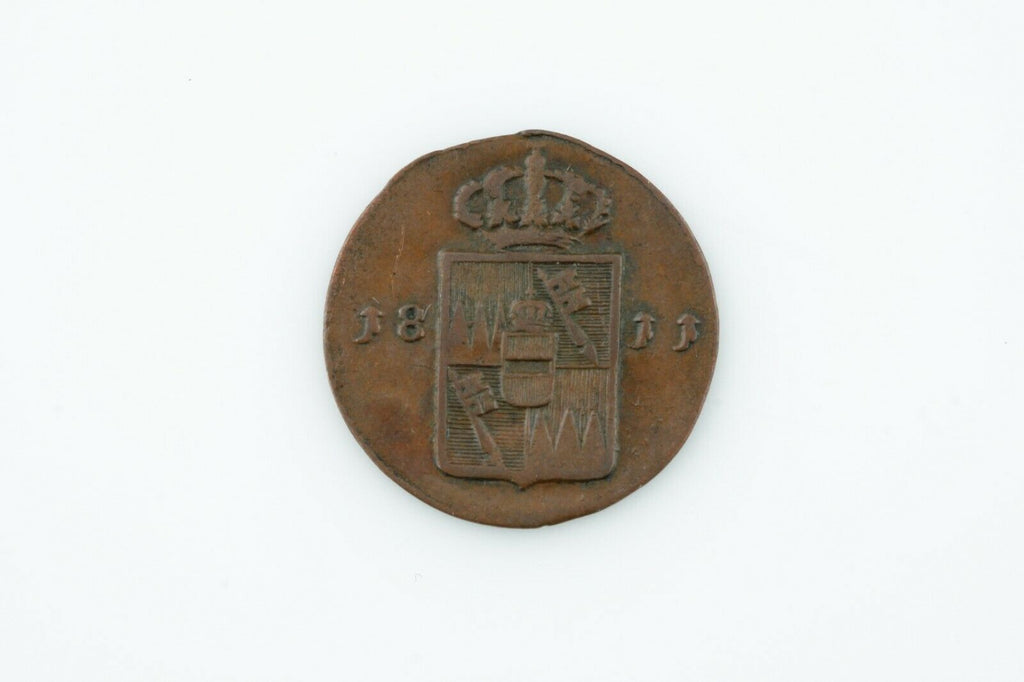 1811 GERMAN STATES 1/4 KREUZER EXTRA FINE COIN