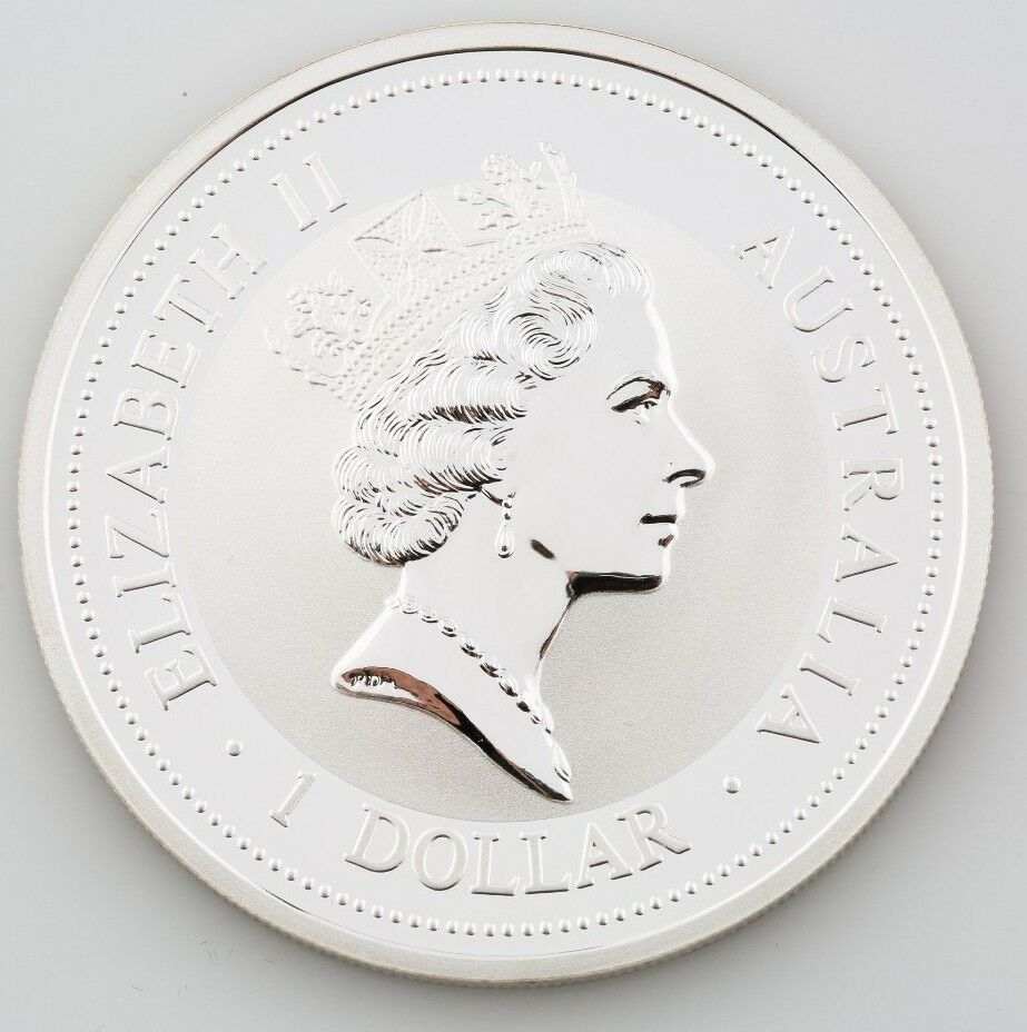 1996 Australian Kookaburra 1 oz. 999 Silver $1 BU Coin Queen Elizabeth II