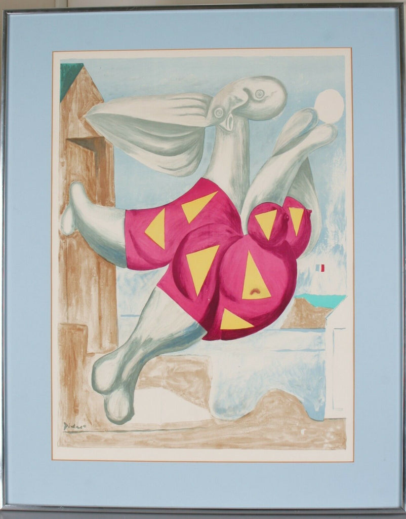 "Bather with Beach Ball" Reproduction Print by Pablo Picasso 30" x 24" Framed