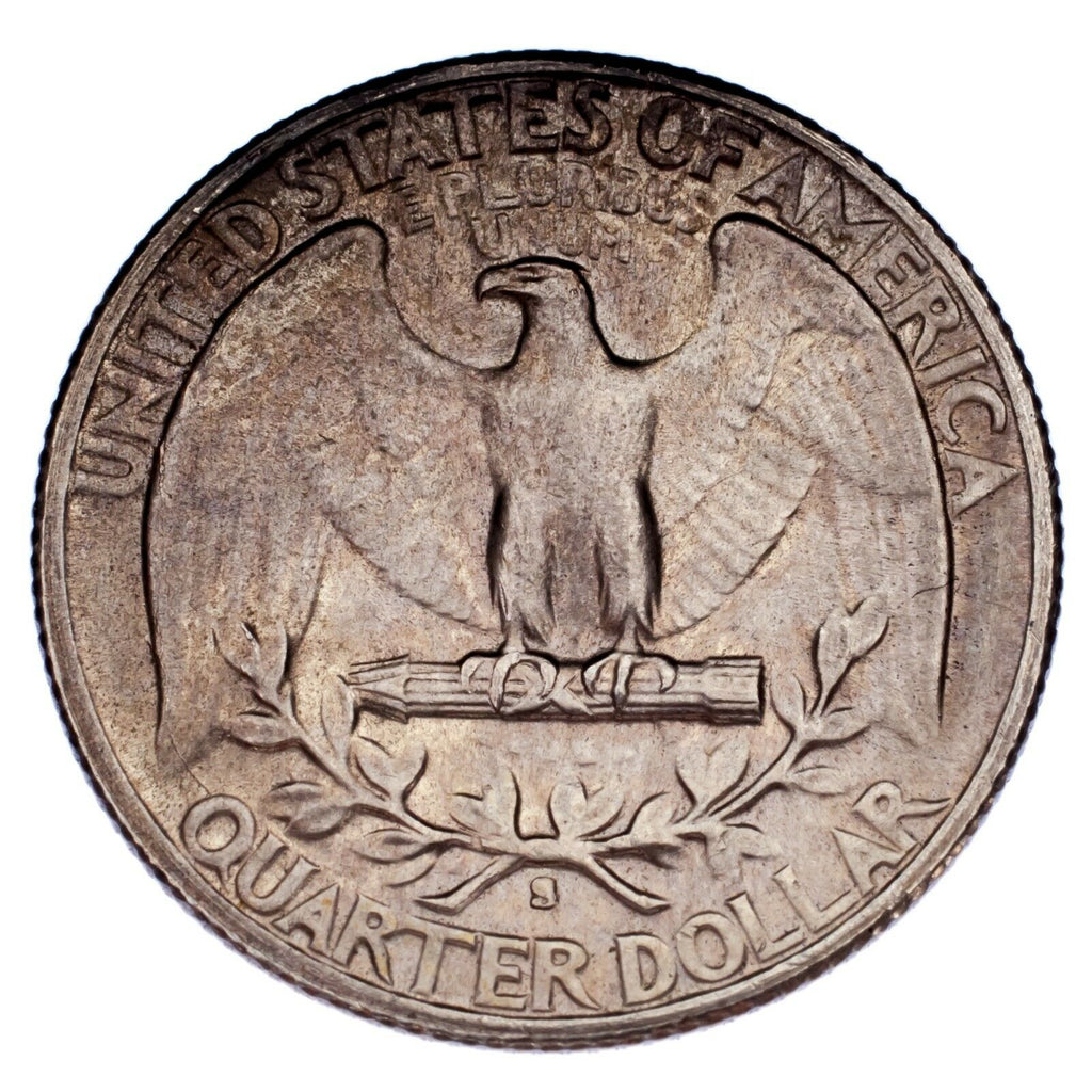 1942-S 25C Washington Quarter Choice BU, Excellent Eye Appeal, Full Mint Luster