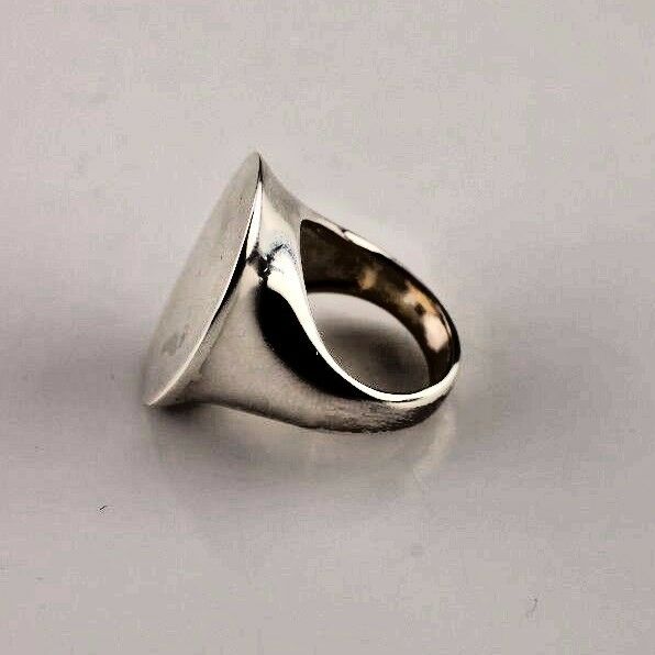 FLAT FRONT .925 STERLING SILVER STATMENT RING