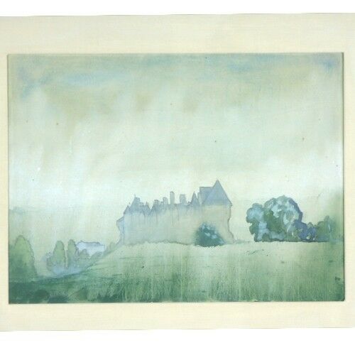 Chateau Series by Arthur Bowen Davies Watercolor on Paper Signed & Titled