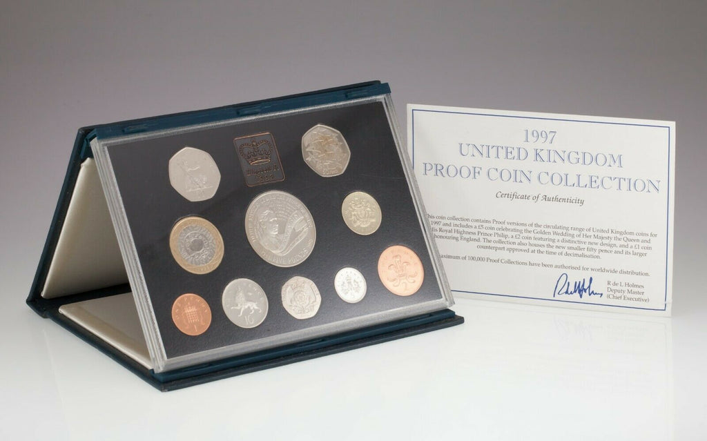 1996, 1997 & 1998 United Kingdom Proof Set Collection w/ Original COA