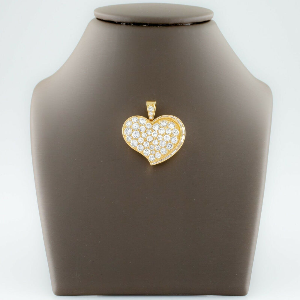 Bulgari Bvlgari 20k Yellow Gold Diamond Heart Pendant