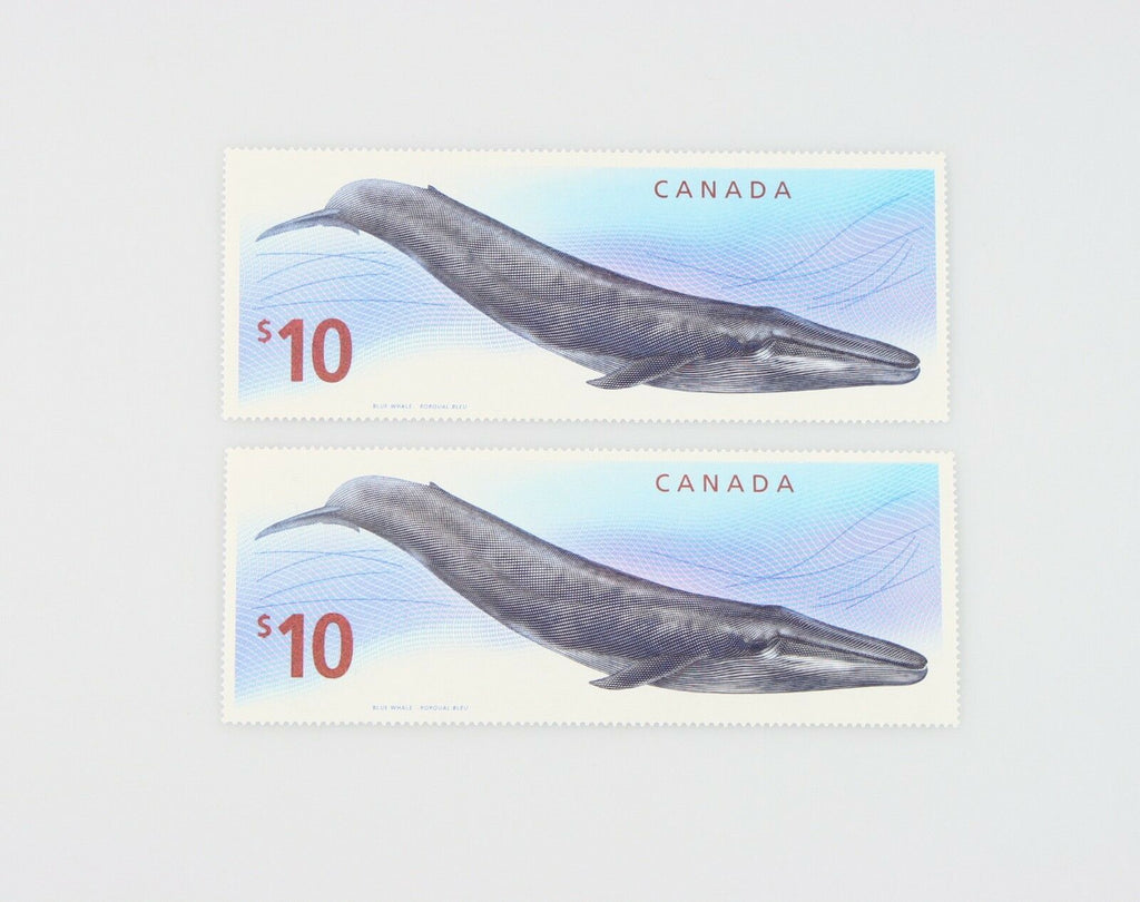 2010 Lot of 9 $10 Blue Whale High Value Canadian Stamps w/ Two Loose Stamps