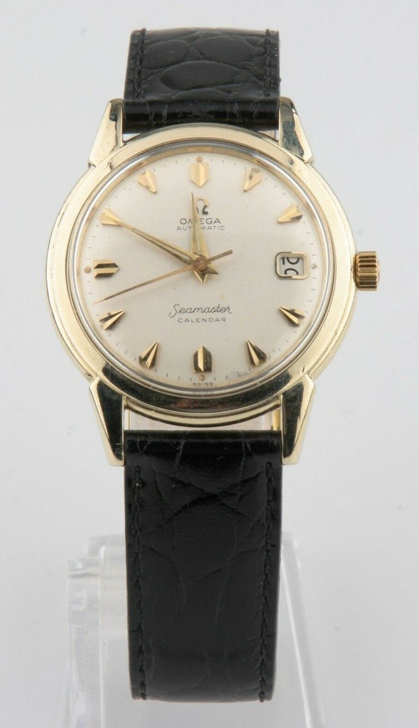 Vintage Omega Ω Men's Seamaster Calendar Automatic 14k Gold Filled Watch w/ Date