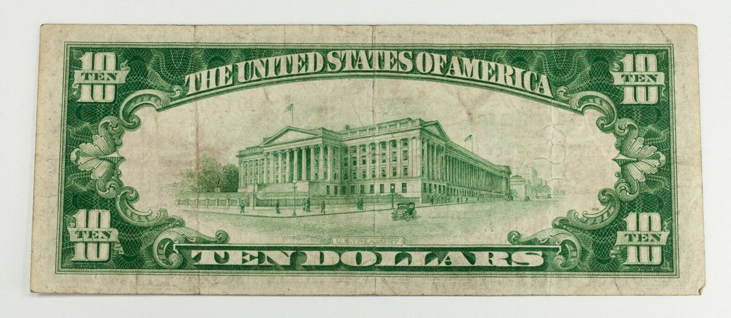 Series of 1929 $10 United States Note Kansas City Fine Condition Fr 1860-J