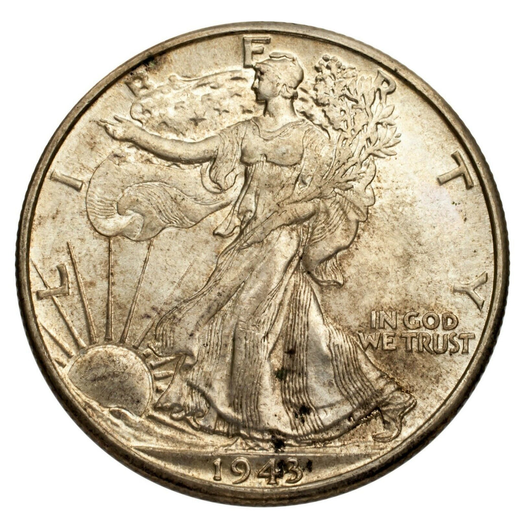 1943 Silver Walking Liberty Half Dollar 50C (Brilliant Uncirculated Condition)