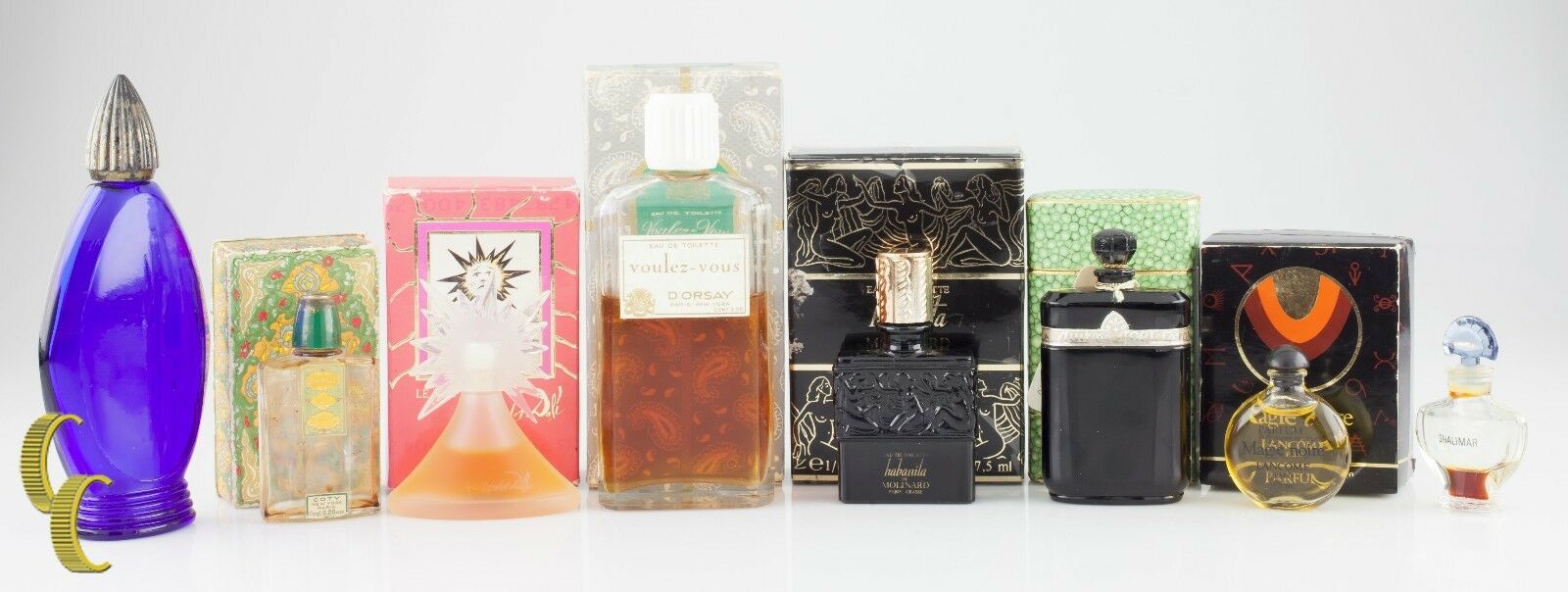 Lot of Vintage Designer Perfumes and Empty Bottles, Great