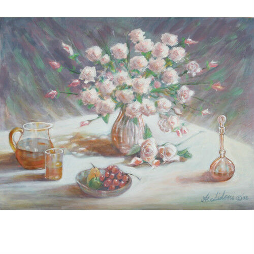 "Refreshment Time" By Anthony Sidoni 2002 Signed Oil Painting 12"x16"