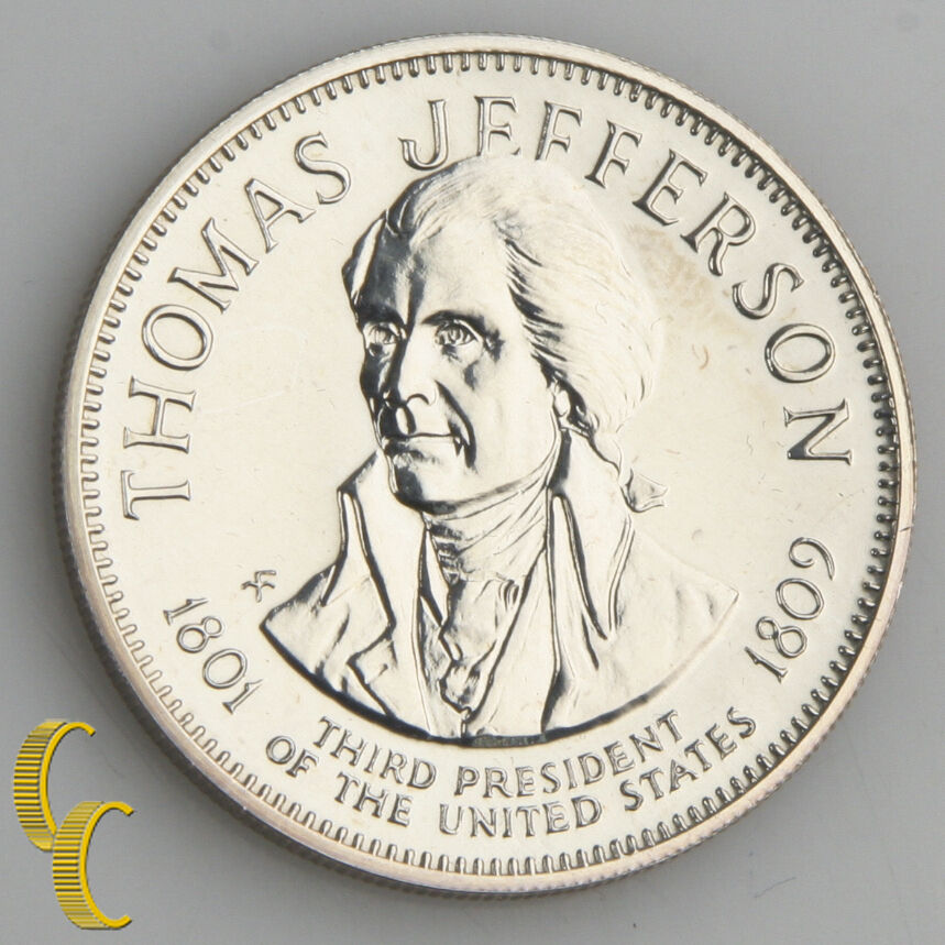 Franklin Mint Sterling Silver Commemorative President Medal Set 1968 w/ CoA