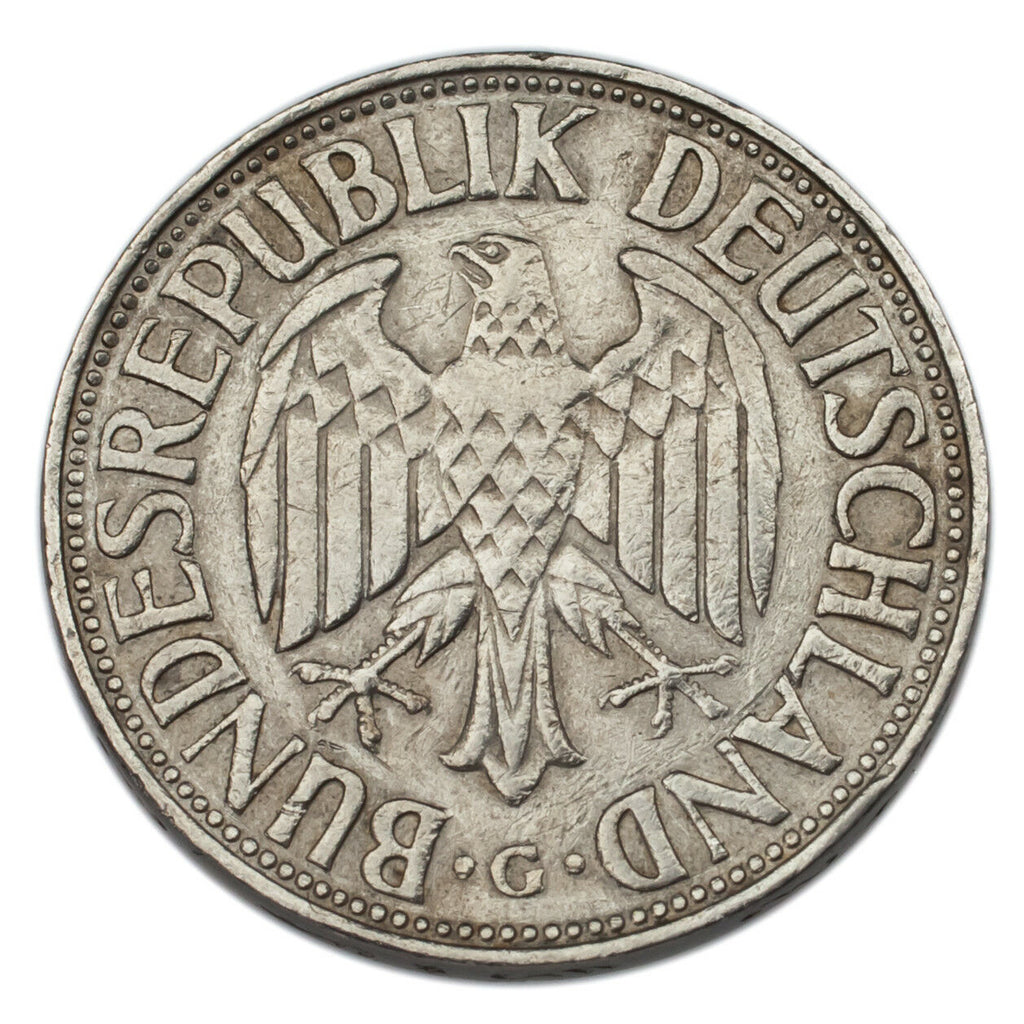 1961-G Germany Federal Republic Mark (About XF Condition) KM# 110