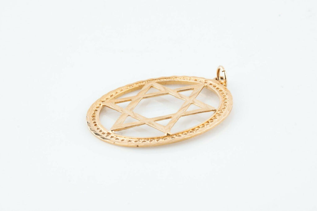Gorgeous 14k Rose Gold Star of David Pendant Charm Great Gift!