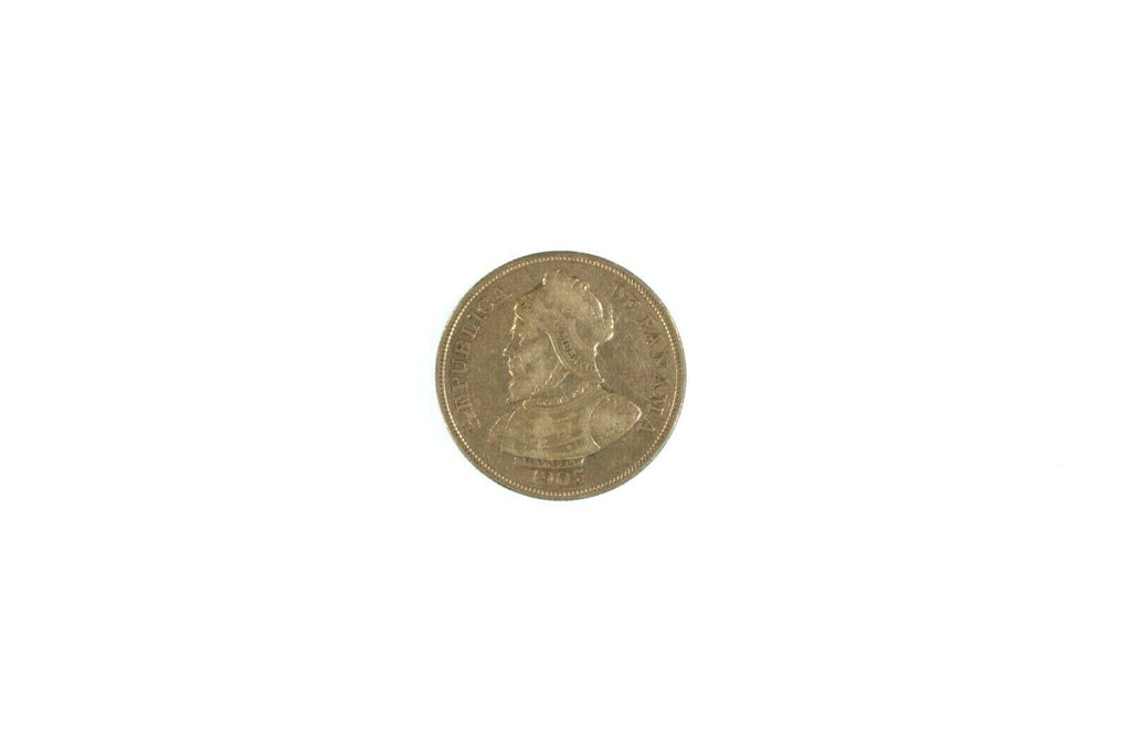 1905 Panama 50 Centesimos Silver Coin (XF Condition) KM# 5